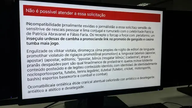 Não é possível atender a essa solicitação.